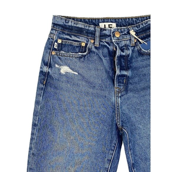 Lovers‎ + Friends Womens Ryan High Rise Loose Straight Blue Denim Size 25 - Picture 4 of 13